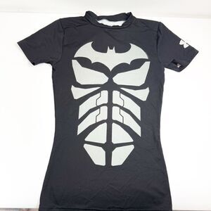 Under Armour Kids Black HeatGear Batman Compression Shirt Size Youth Small